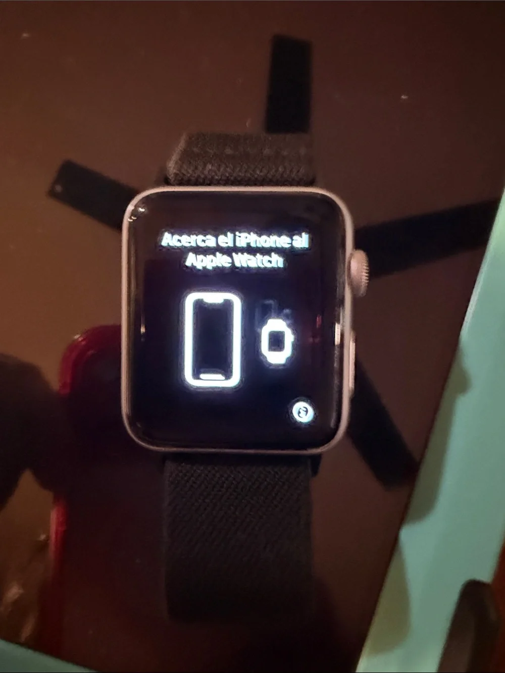 Used Apple Watch (Silver Case) series 3 42mm with Black Elastic Band